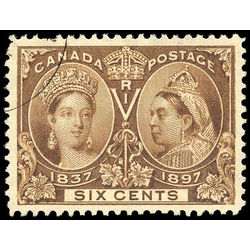 canada stamp 55 queen victoria diamond jubilee 6 1897 U VF 005
