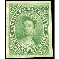 canada stamp 9 queen victoria 7 d 1857 U VF 004