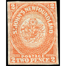 newfoundland stamp 11 pence second issue 2d 1860 M F VF 003