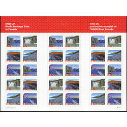 canada stamp bk booklets bk579 unesco world heritage sites in canada 2014