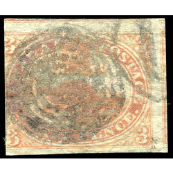 canada stamp 1 beaver 3d 1851 U VG 006
