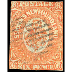 newfoundland stamp 13 1860 second pence issue 6d 1860 u def 005