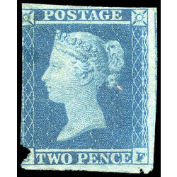great britain stamp 4 queen victoria two penny blue 2p 1841 M FAULTY 004