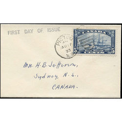 canada stamp 204 royal william 5 1933 fdc 001