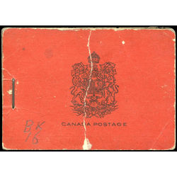 canada stamp bk booklets bk16a king george v 1930 M DEF 003