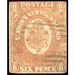 newfoundland stamp 13 1860 second pence issue 6d 1860 u f 006