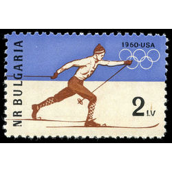 bulgaria stamp 1094 skier 2 lev 1960