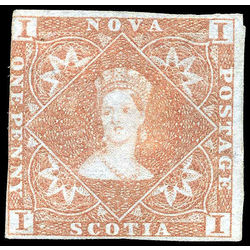 nova scotia stamp 1 pence issue victoria 1d 1853 m f 004
