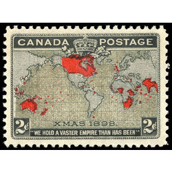 canada stamp 85 christmas map of british empire 2 1898 m vfnh 002