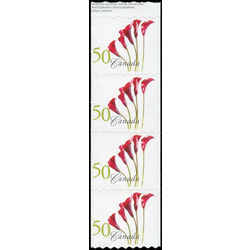 canada stamp 2072ai red calla lily 50 2005 M VFNH STRIP 4 END