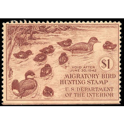 us stamp rw hunting permit rw8 family of ruddy ducks 1 1941