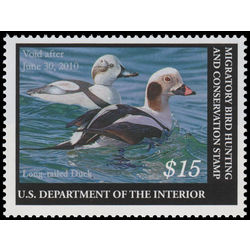 us stamp rw hunting permit rw76 long tailed duck and decoy 2009
