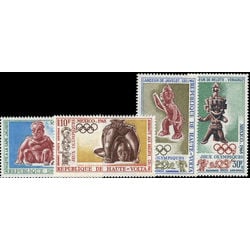 burkina faso stamp c54 c57 mexican sculptures 19th olympic games mexico city 1968