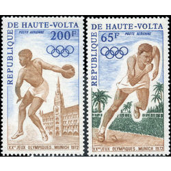 burkina faso stamp c102 c103 20th olympic games munich 1972