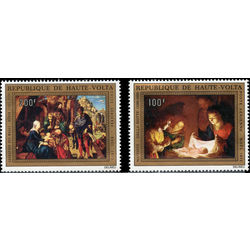 burkina faso stamp c127 c128 christmas 1972