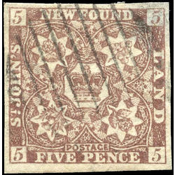 newfoundland stamp 19 1861 third pence issue 5d 1861 u vf 001