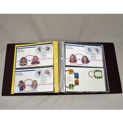 unisafe fdc album with 27 different official canada post first day covers from february to december 2000