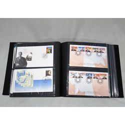 blue fdc album and slipcase with 54 different official canada post first day covers from march 1997 to october 2010