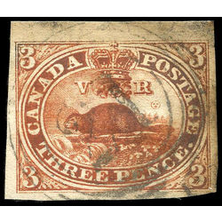 canada stamp 4 beaver 3d 1852 u vf 015