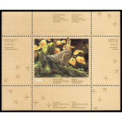 quebec wildlife habitat conservation stamp qw1 ruffed grouse by jean luc grondin 5 1988 m vfnh 001
