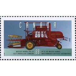 canada stamp 1552f massey harris no 21 self propelled combine 1942 88 1995