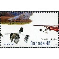 canada stamp 1577 dog sled team ski plane 45 1995