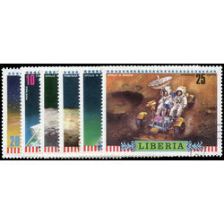 liberia stamp 599 604 apollo 16 us moon mission 1972