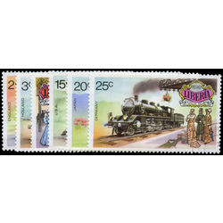 liberia stamp 629 34 locomotives 1973