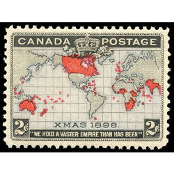 canada stamp 85 christmas map of british empire 2 1898 m vfnh 003