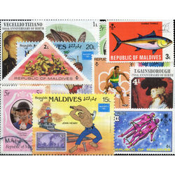 maldives islands stamp packet