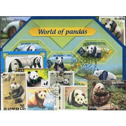 panda on stamps