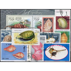 sea shells on stamps