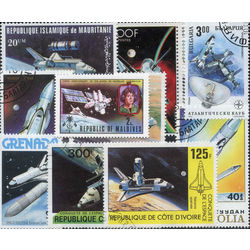 space shuttle on stamps