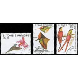 sao tome principe stamp 871 873 hummingbirds 1989