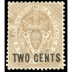 british columbia vancouver island stamp 8 surcharge 1867 m f 010