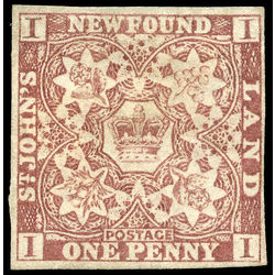 newfoundland stamp 1 1857 first pence issue 1d 1857 m vf 004