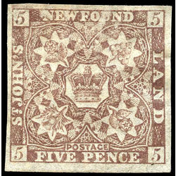 newfoundland stamp 5 1857 first pence issue 5d 1857 m vf 004