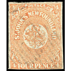newfoundland stamp 12 1860 second pence issue 4d 1860