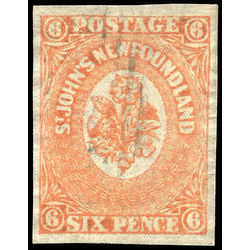 newfoundland stamp 13 1860 second pence issue 6d 1860