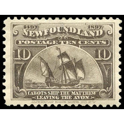 newfoundland stamp 68 cabot s ship matthew 10 1897 m vf 001