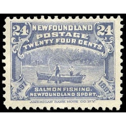 newfoundland stamp 71 salmon fishing 24 1897
