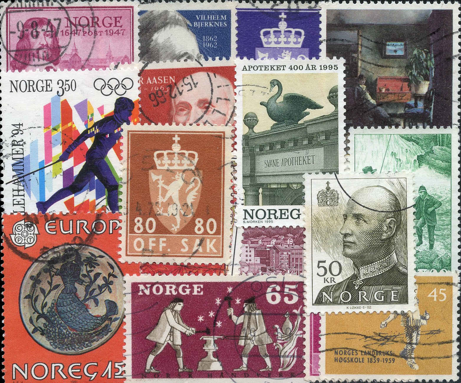 Global forever stamps -  Norway