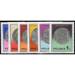 poland stamp 2236 2241 silver coins 1977