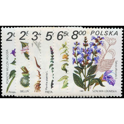 poland stamp 2410 2415 medicinal plants 1980