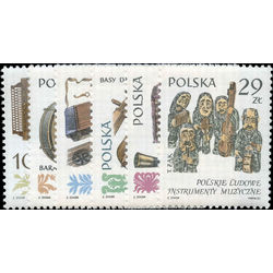 poland stamp 2603 2608 musical instruments 1984