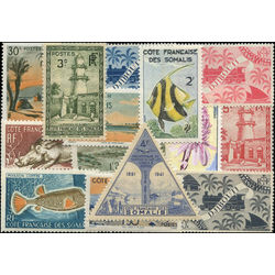 somali coast stamp packet