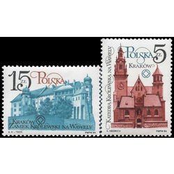 poland stamp 2656 2657 religious buildings 1984