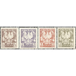 poland stamp j146 j149 polish eagle postage due 1980