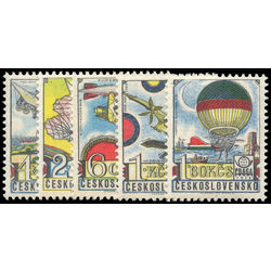 czechoslovakia stamp c089 c93 zeppelin 1909 and 1928 1977