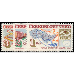 czechoslovakia stamp 2531 2533 16th party congress goals and projects 1984